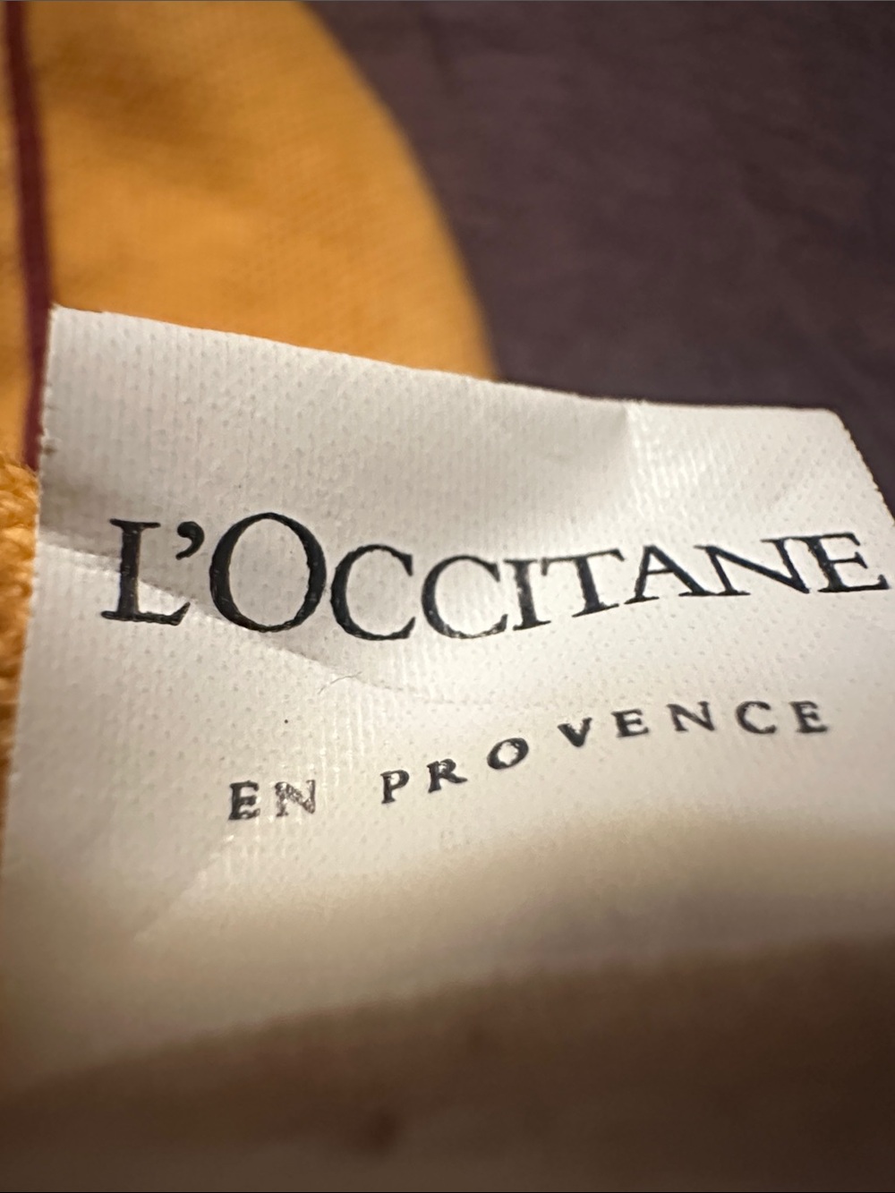 L'OCCITANE Red, Yellow & Burgundy Striped Drawstring Pouch Bucket Bag - Picture 8 of 9